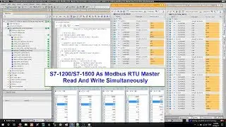 💢 S7 Modbus Tutorial : S7 1200/S7 1500 As Modbus RTU Master Read And Write Simultaneously