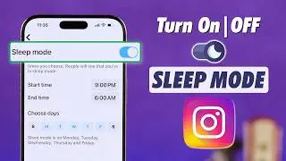 How To Turn ON Sleep Mode On Instagram – 2025