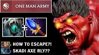 They Cant Escape From Skadi + Scepter Axe 95% Slow One Man Army vs Top 25 Visage Epic Game Dota 2