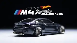 BMW M4 Alpina Stance (BlackedOut) Custom Hot Wheels