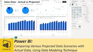 Power BI: Comparing Various Projected Data Scenarios with Actual Data, Using Data Modeling Technique