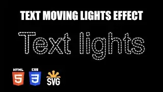 Text Blinking Lights Effect | HTML, CSS & SVG Elements Tutorial