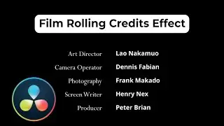 Film Rolling Credits Effect