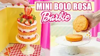 MINI BOLO ROSA BARBIE DE MORANGO - Tiago Mauro