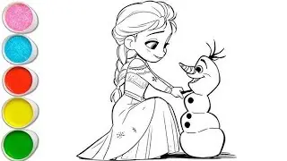 Anna with Snowman☃️ drawing | Anna drawing from frozen2 | How to draw Anna Dinsely