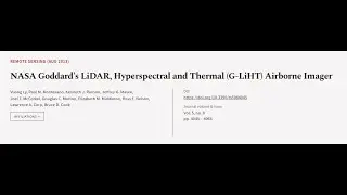 NASA Goddard’s LiDAR, Hyperspectral and Thermal (G-LiHT) Airborne Imager | RTCL.TV