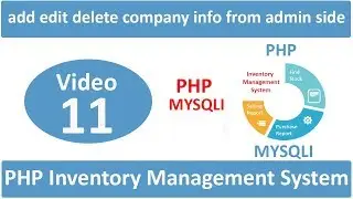 add edit delete company info from admin side in php ims