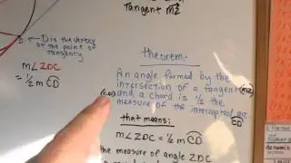 Tangent-Chord Angle Measure (Geometry 