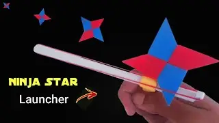 How to make a Paper Ninja Star | DIY Ninja Star Launcher with Paper (very simple)