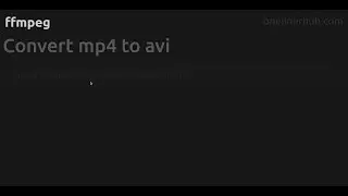 Convert mp4 to avi #ffmpeg