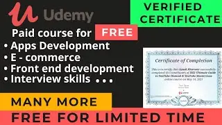 free courses with certificate | udemy free coupon codes 2021 | Online Courses | #udemy