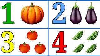 Learn 1 to 10 Numbers with Vegetables Name | 123 Numbers | 1234 Counting for Kids | Kids video