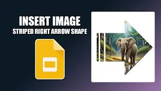 How to insert image into striped right arrow shape in google slides