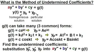 Differential Equation - 2nd Order (39 of 54) Method of Undetermined Coefficient