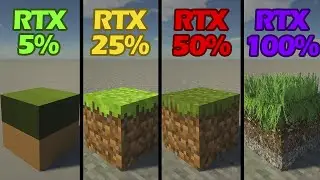 Minecraft Grass with different RTX