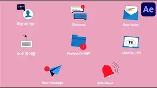 Communication Icons And Titles for After Effects Templates