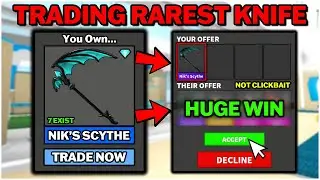 Trading Nik's Scythe... (RAREST MM2 KNIFE)