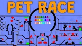 24 Marble Race EP. 56: Pet Race (by Algodoo)