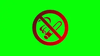 stop smoking icon green screen // no cigarette green screen // no smoking logo tamplate