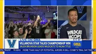 Jalen Brunson speaks to Good Morning America after Villanova win