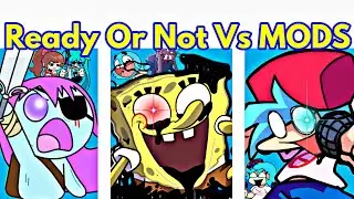 Friday Night Funkin' Vs Ready Or Not But Different Characters Sing It | Spongebob (FNF/Mod/Pibby)