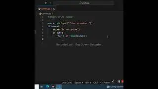 Chack the Prime number or Not Prime || Python programming language 