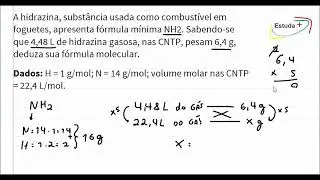 Como descobrir a fórmula molecular de um composto usando o volume molar na CNTP