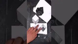 how to draw 3d floating cube illusion | trick art