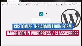 Customize WordPress or ClassicPress admin login form image icon