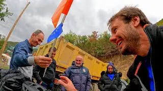 Serbian protestors help me go through barricades, feed me and get me drunk | entering Kosovo | vE 42