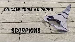 🦂Оригами СКОРПИОН из бумаги А4🦂Origami SCORPION made of A4 paper🦂