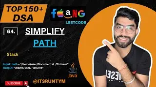 64. Simplify Path || Stack || Top 150+ DSA Leetcode JAVA