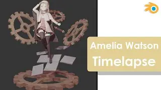 Amelia Watson - 3D Modeling Timelapse in Blender Eevee