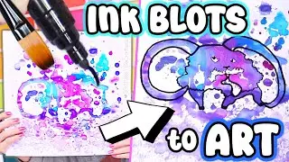 Abstract Painting with JELLY GOUACHE // Let's Create REVERSE COLORING BOOK Pages!