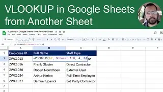 VLookup in Google Sheets from Another Sheet