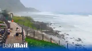 Taiwan: Powerful typhoon Gaemi barrels towards northeast coast in Yilan County