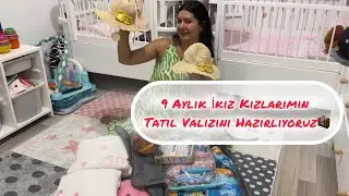9 Aylık İkiz Kızlarımın Tatil Valizimi Hazırlıyorum🧳 
