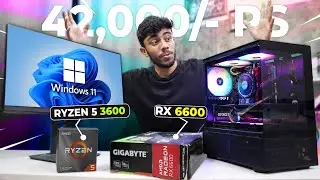 40,000/-RS Complete AMD PC Build! For Gaming & Editing! 🤩 Ryzen 5 With RX 6600 🥶