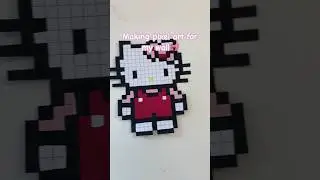 ~1/100~Making pixel art for my wall🎀#viral #cute #blowup #pink #hellokitty #pixelart #coquette