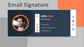 Create A Responsive E-Mail Signature Design Using Pure HTML & CSS Only