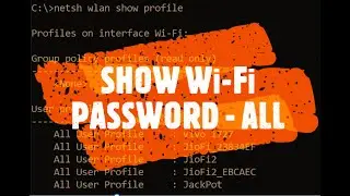 How to find WiFi Password Windows 10  - With Only One Command