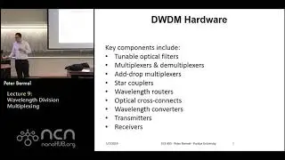 ECE 695FO Fiber Optic Communication Lecture 9: Wavelength Division Multiplexing