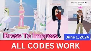 *All CODES WORK* Dress To Impress ROBLOX, June 1, 2024