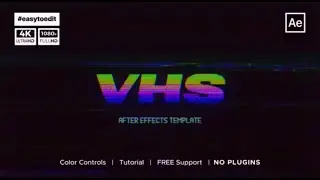 VHS Logo Reveal After Effects Template