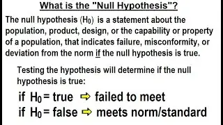 Statistics: Ch 9 Hypothesis Testing (3 of 35) What is the 