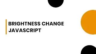 Simple Brightness change animation using javascript