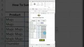 How To Sum Merge Cells 