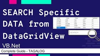 HOW TO SEARCH DATA IN DATAGRIDVIEW USING VB .NET | COMPLETE GUIDE - TAGALOG| VISUAL BASIC TUTORIAL