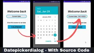 Datepickerdialog app in android studio | app development | Android Studio