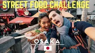 JAPANESE STREET FOOD - OSAKA Street Food Challenge - Authentic Takoyaki Hunt